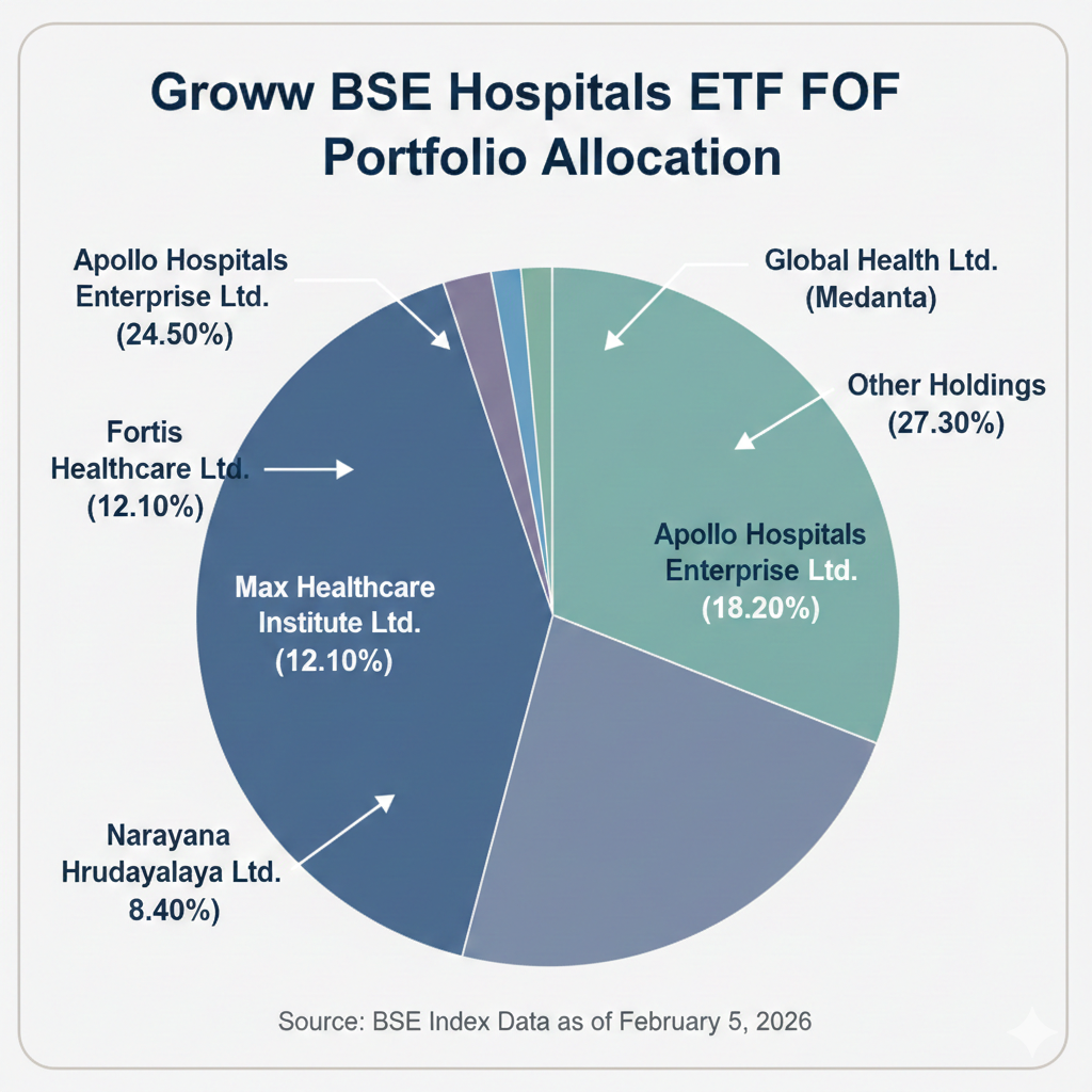 Groww BSE Hospitals ETF FOF Portfolio Sector Context as of Dec 31 2025