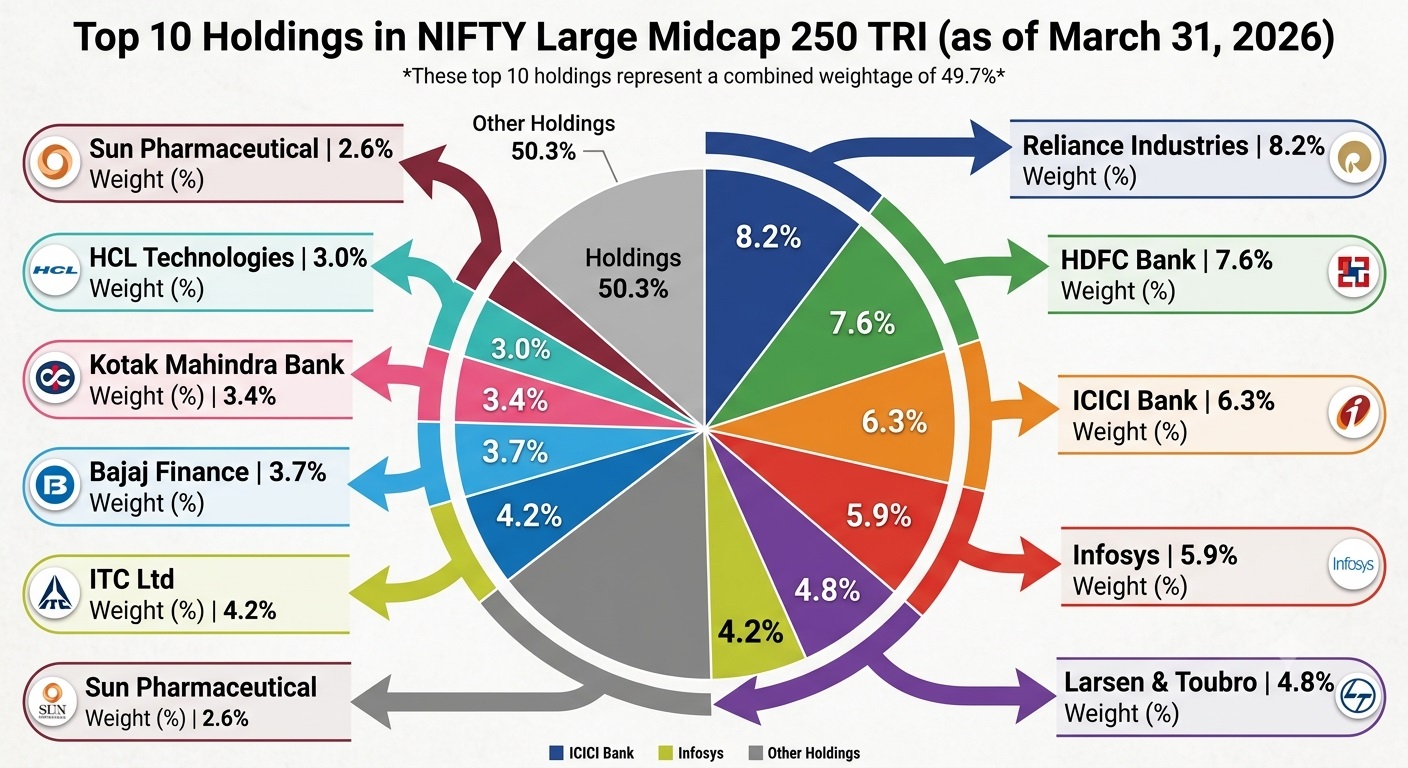Abakkus Large and Mid Cap Fund portfolio allocation as of March 2026, benchmark NIFTY Large Midcap 250 TRI