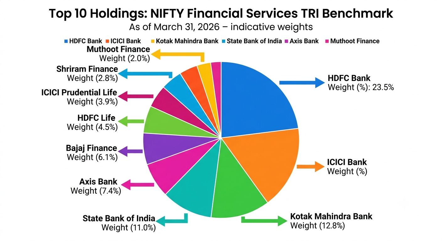 Baroda BNP Paribas Services Fund portfolio representation vs NIFTY Financial Services TRI as of March 2026